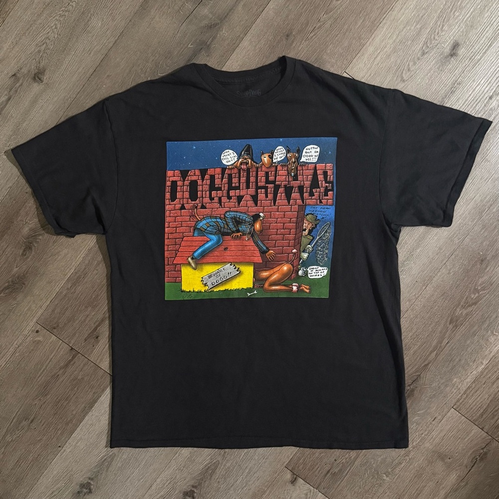 Snoop Dogg Doggystyle Album Cover T-Shirt Black Men's XL Vintage Style Rap Tee